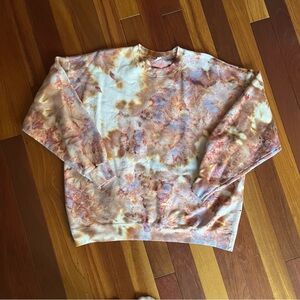 Hanes Women's Tie-Dye Sweatshirt - Earthy Tones